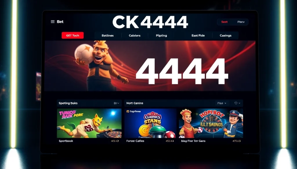 Engaging scene of a player making a ck4444 bet on sports or casino, highlighting ease of use and dynamic action within a secure, vibrant online platform for Bangladesh users.