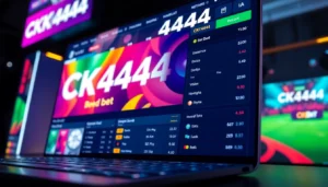 Engaging ck4444 bet platform with colorful interface, showing betting options and live odds for online gaming action.