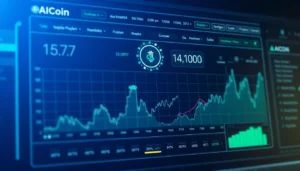 AICoin market analysis dashboard showcasing real-time trading charts and data visualization to
